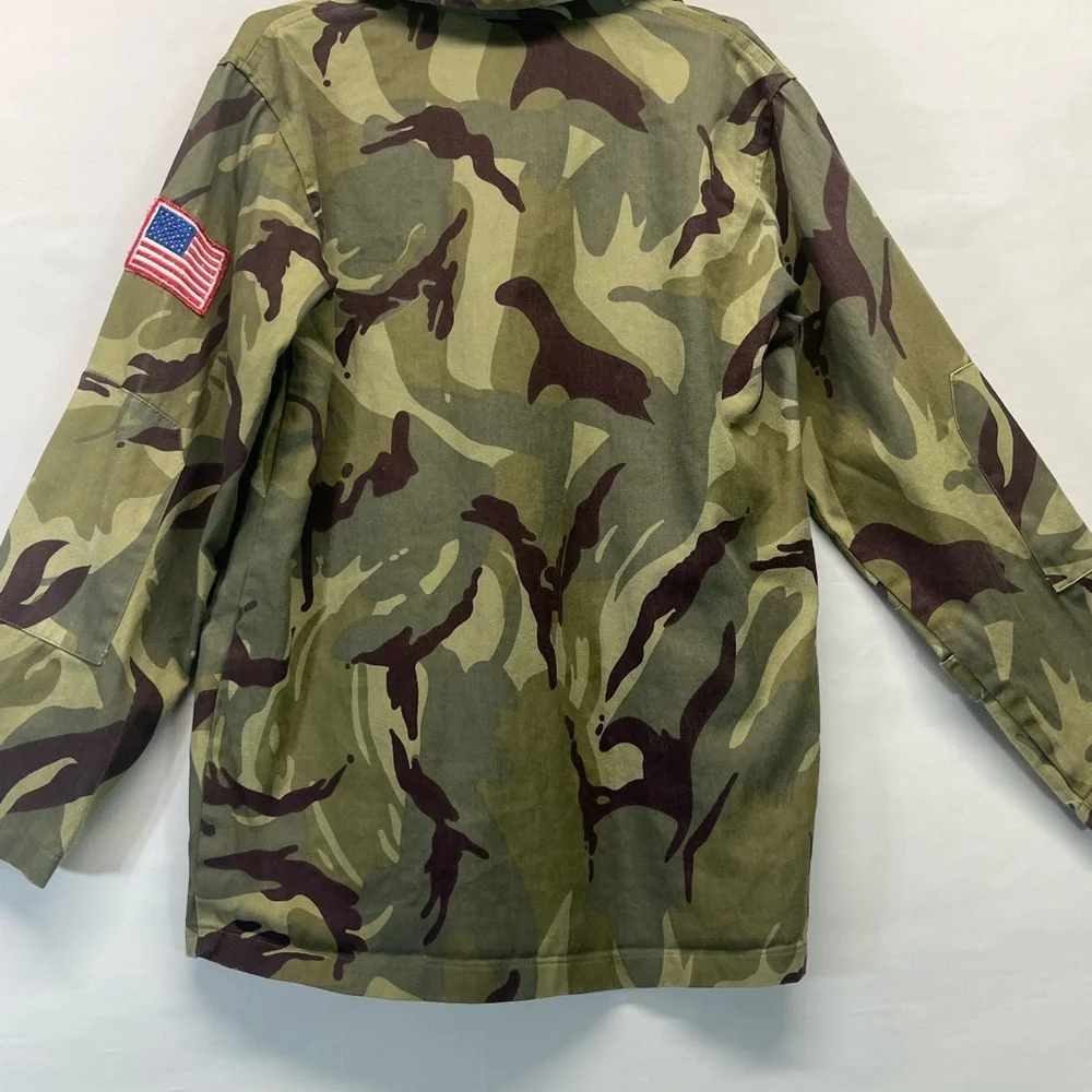 Vintage 2010 Collections Camouflage Military Jacket‎ Play Army Green Youth 8-10